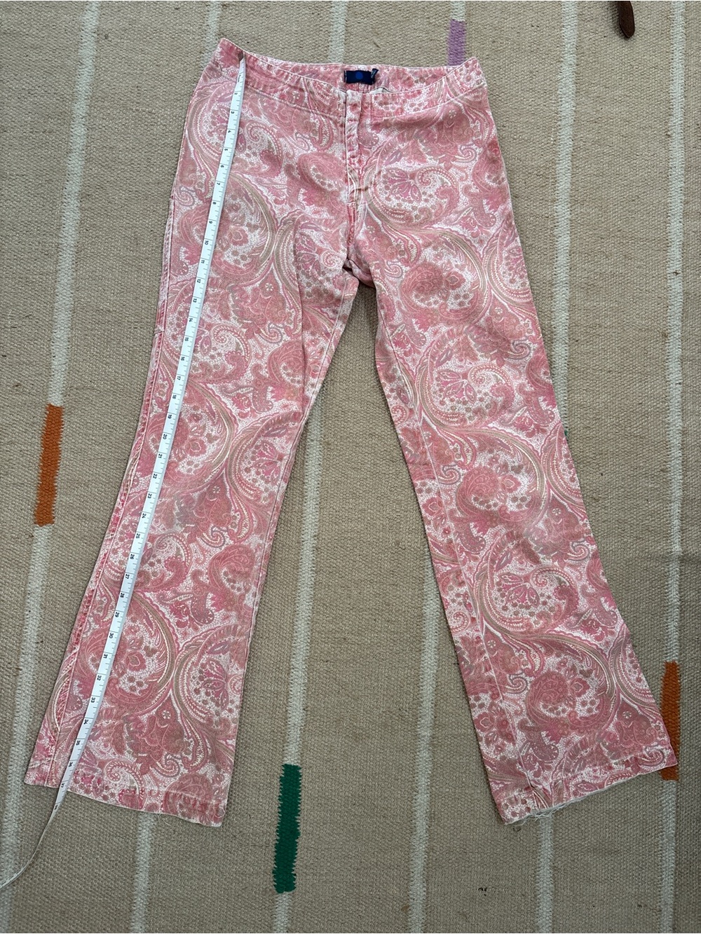 Women's Pink Paisley Boot Cut Pants